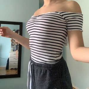 Black and white stripped top